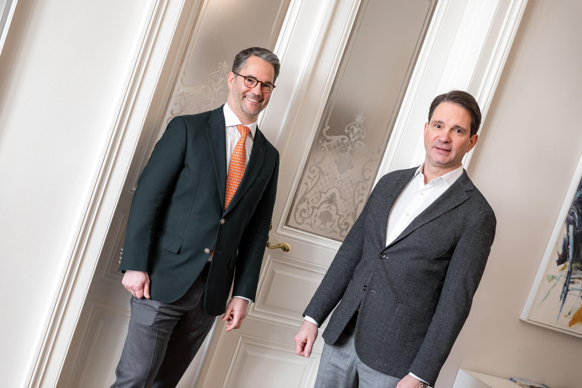 Arnold Immobilien Businessfotos Wien - Unternehmensgründer mit Abteilungsleiterin